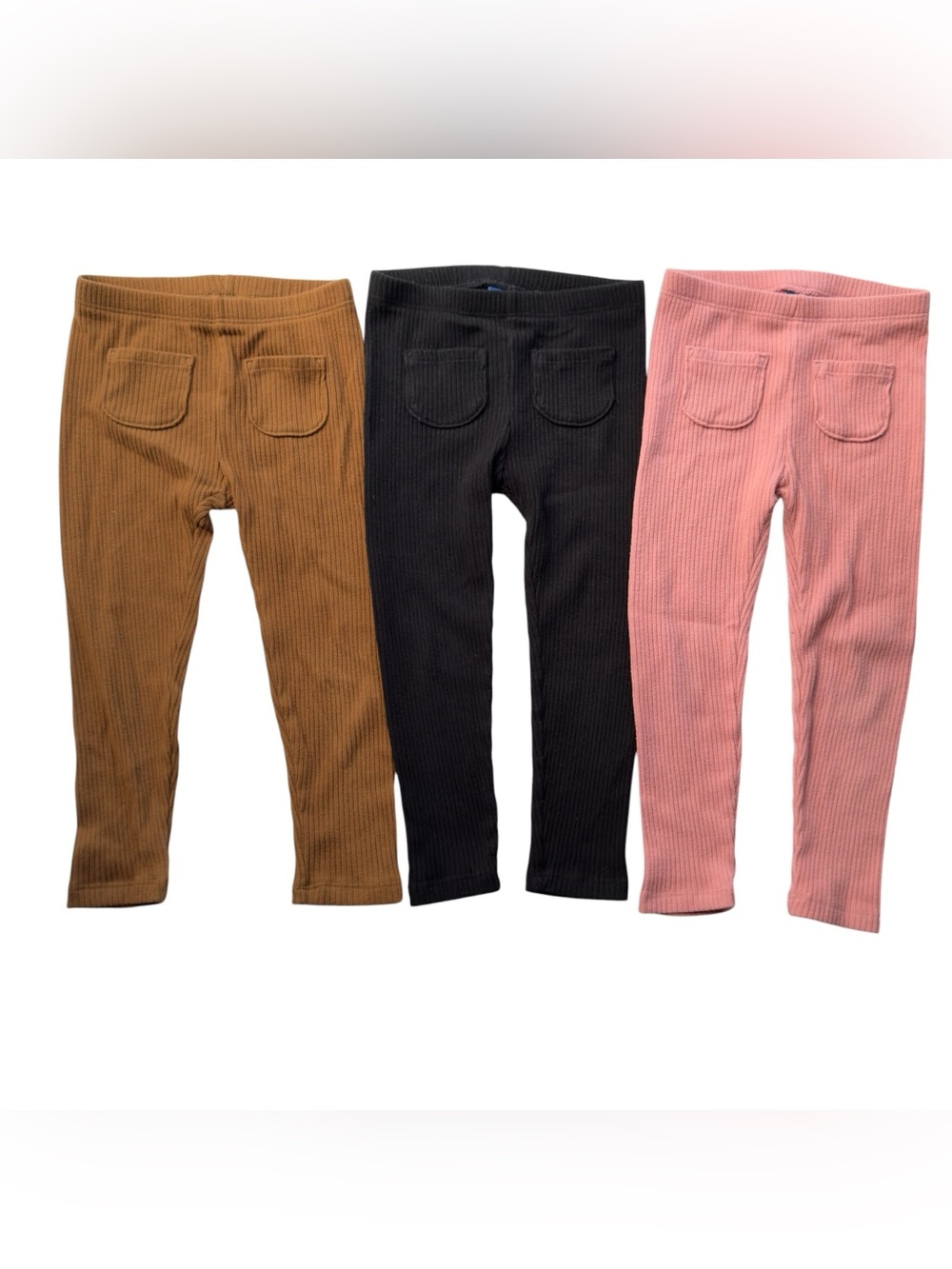 3 Pairs Old Navy 3T Ribbed Knit Leggings Toddler Girl Pants Lot